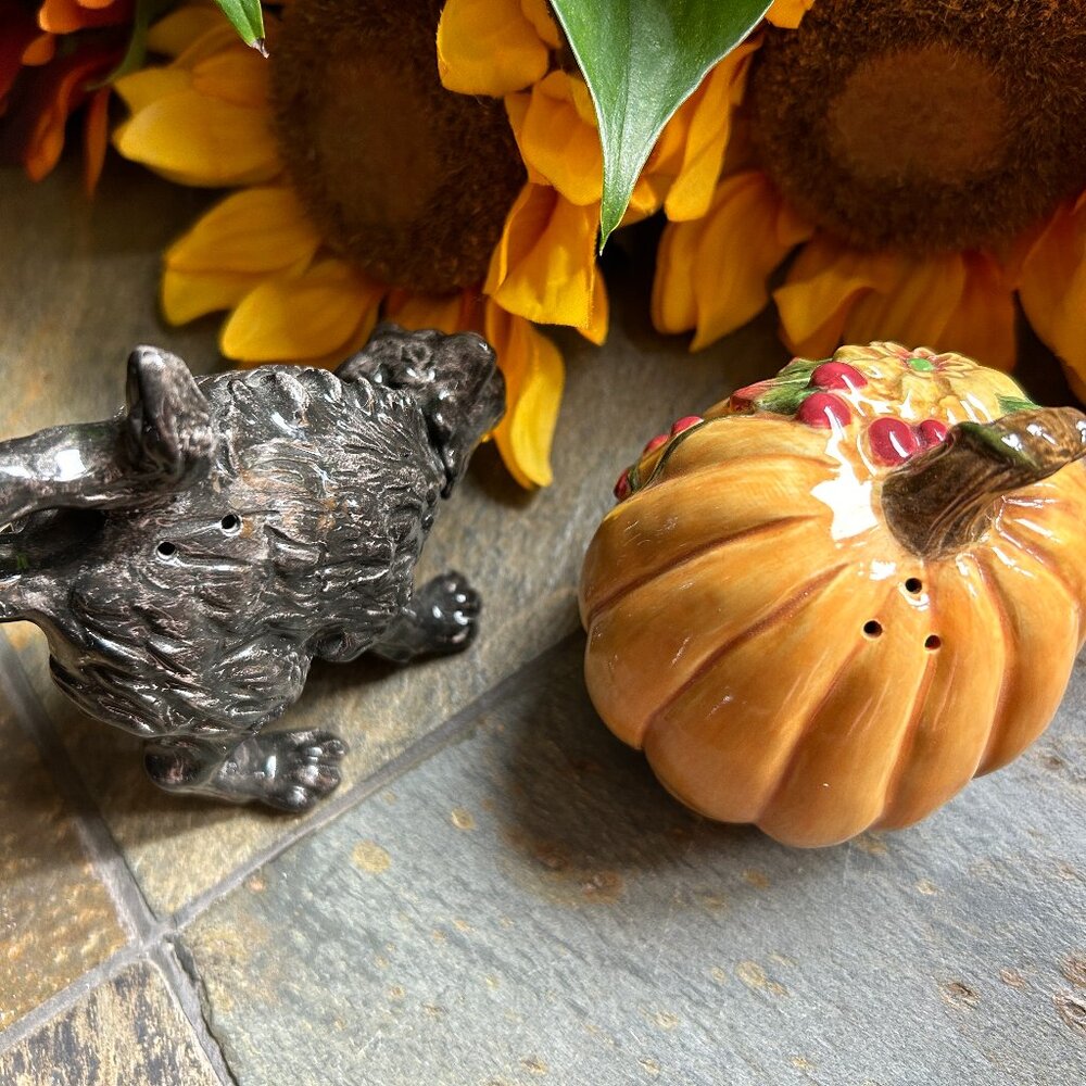 Fitz and Floyd “Halloween Harvest” Collection Salt and Pepper Shakers (68/530) - Picture 9 of 13